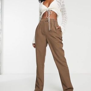 Women’s Recycled Pleated Straight Leg Suit Pants